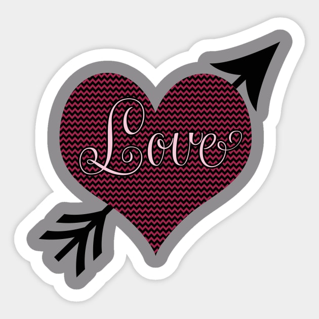 Love, chevron heart Sticker by Life thats good studio